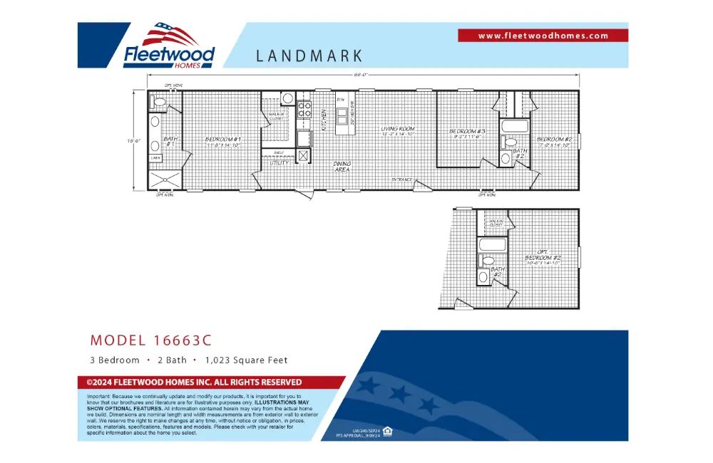 16663C Landmark 66C Floor Plan