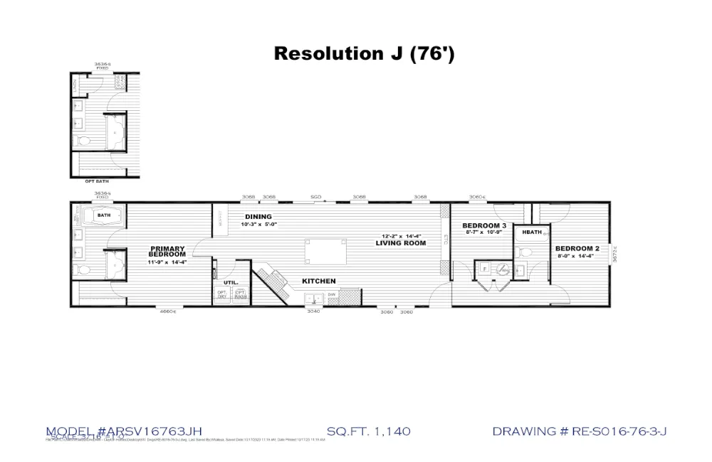 Clayton Resolution 2 0 Rsv16763j 3 Bed Bath Mobile Home