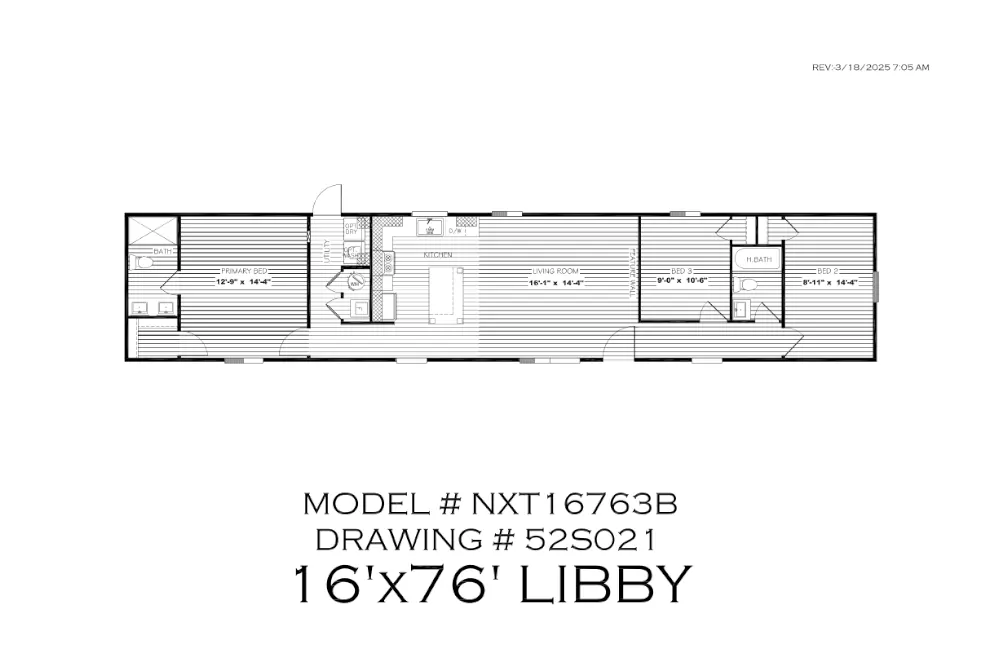 LIBBY NXT16763B Floor Plan LIBBY NXT16763B Floor Plan