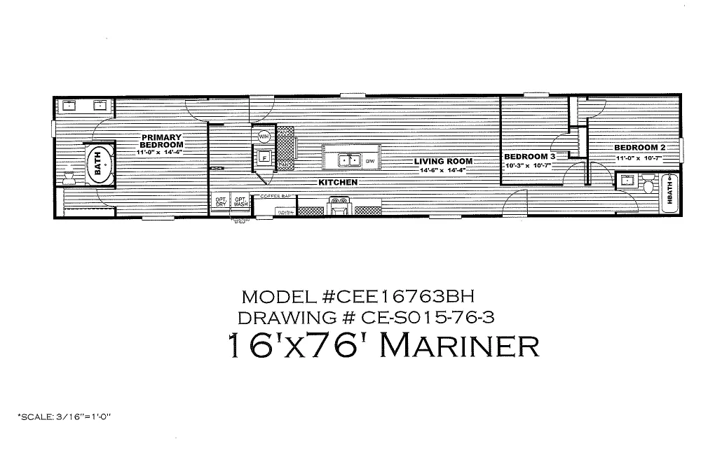 Mariner – 16763B – Floor Plan
