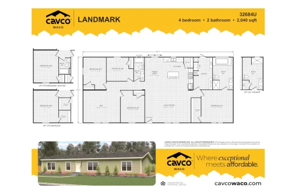 32684U Landmark 3268U Floor Plan