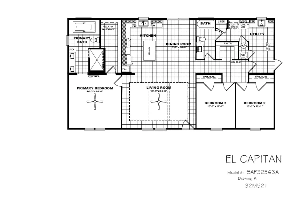 The El Capitan – SAP32563A — Floor Plan The El Capitan – SAP32563A — Floor Plan