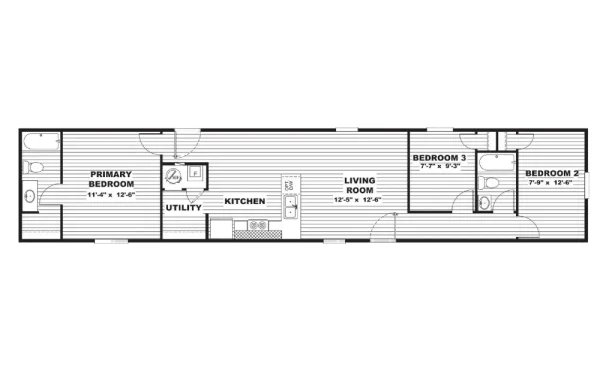 Hickory TRT14663H Floorplan Hickory TRT14663H Floorplan
