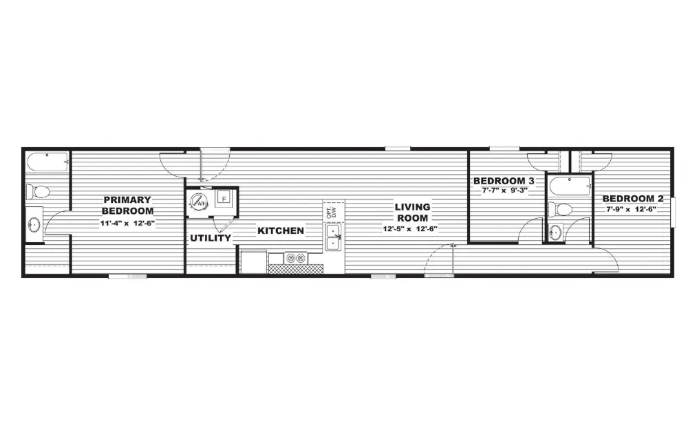 Hickory TRT14663H Floorplan Hickory TRT14663H Floorplan