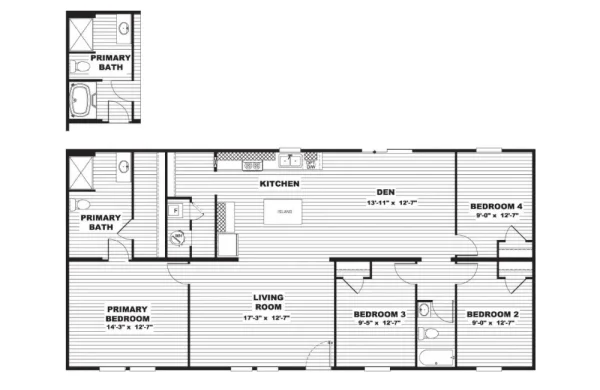 Oak TRT28564A Floorplan Oak TRT28564A Floorplan