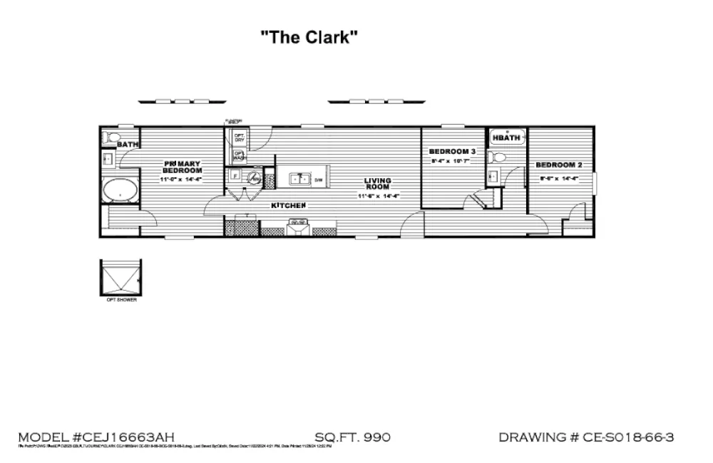 Clark CEJ16663A Floor Plan