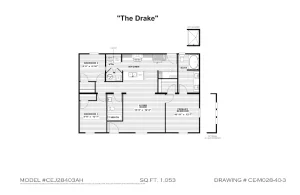 Drake CEJ28403A Floor Plan