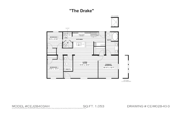 Drake CEJ28403A Floor Plan