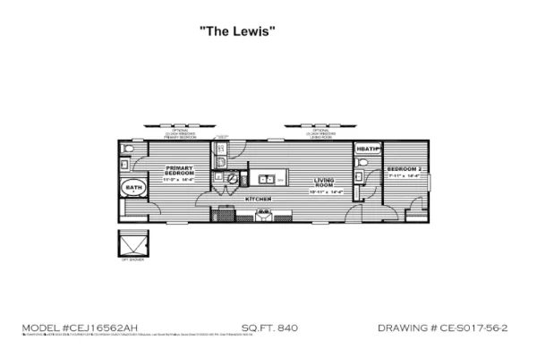 Lewis CEJ16562A Floor Plan