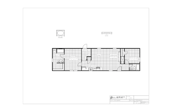 Molly 16x60 FAC16602A Floor Plan Molly 16x60 FAC16602A Floor Plan