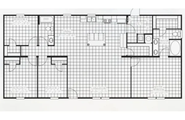 Panama 28x56 FAC28564A Floor Plan Panama 28x56 FAC28564A Floor Plan