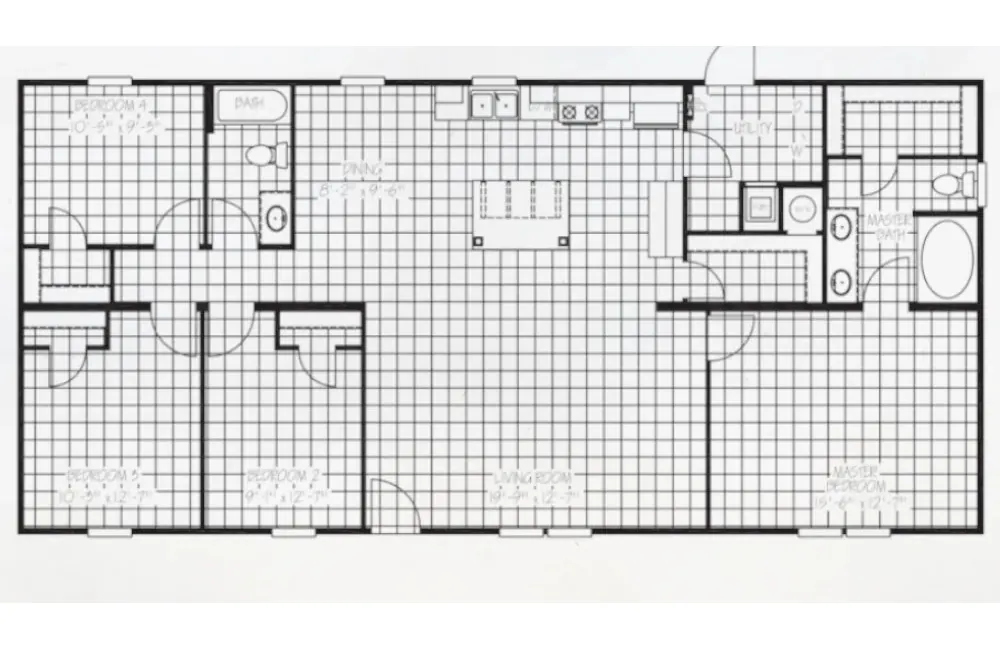 Panama 28x56 FAC28564A Floor Plan