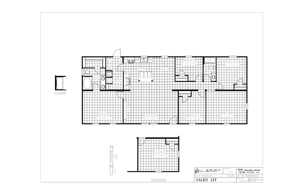 Rosewood 28x64 FAC28644A Floor Plan