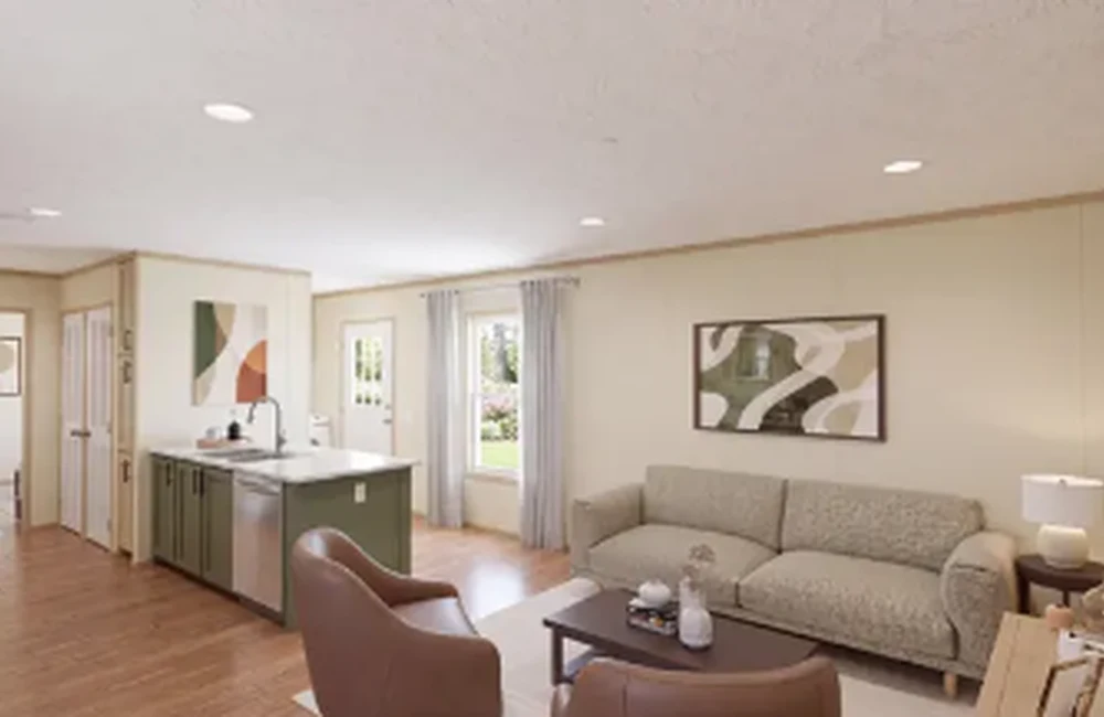 The Clark CEJ16663A Kitchen and Living Room