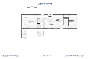 Clear Choice 56 CCS16562B Floor Plan