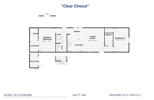Clear Choice 60 CCS16602B Floor Plan