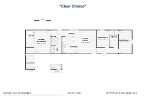Clear Choice 66 CCS16663B Floor Plan