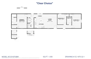 Clear Choice 70 CCS16703B Floor Plan