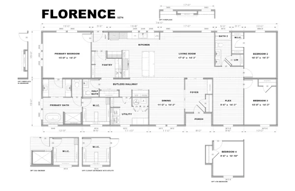Florence ENC32743A Floor Plan Florence ENC32743A Floor Plan