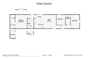 Clear Choice 72 CCS16723B Floor Plan