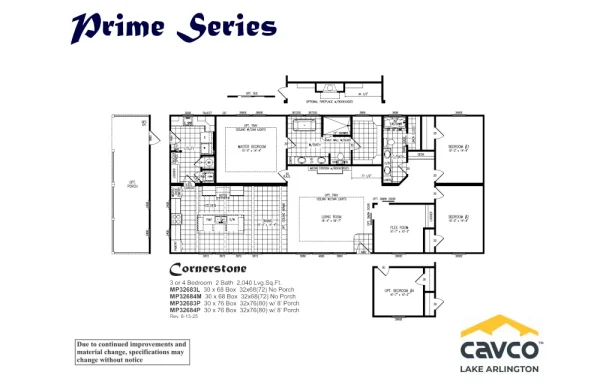 MP32683L Cornerstone Floor Plan MP32683L Cornerstone Floor Plan