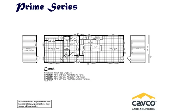 Crest MP16451N Floor Plan Crest MP16451N Floor Plan