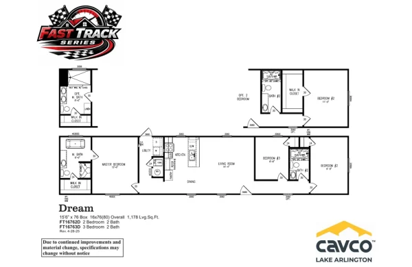 FT16763D Dream Floor Plan