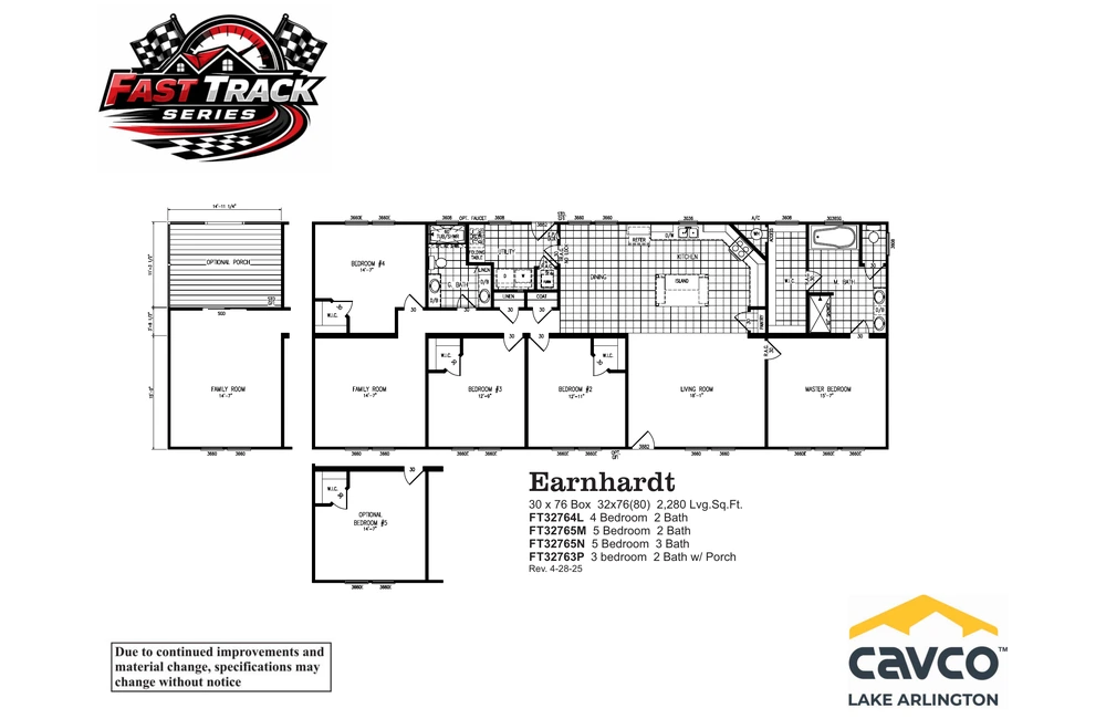 FT32764L Earnhardt Floor Plan