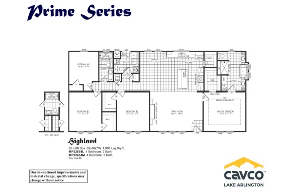 MP32664L Highland Floor Plan MP32664L Highland Floor Plan