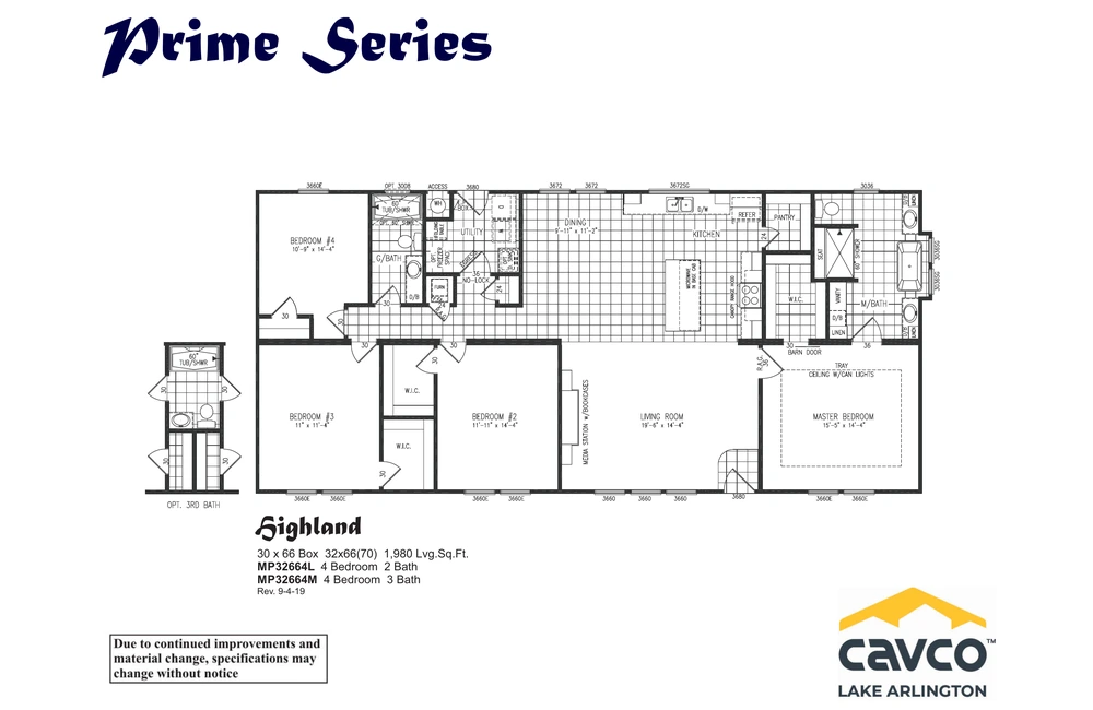 MP32664L Highland Floor Plan