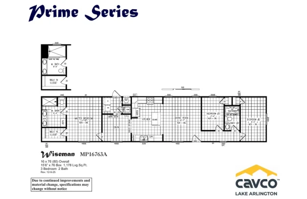 Wiseman MP16763A Floor Plan